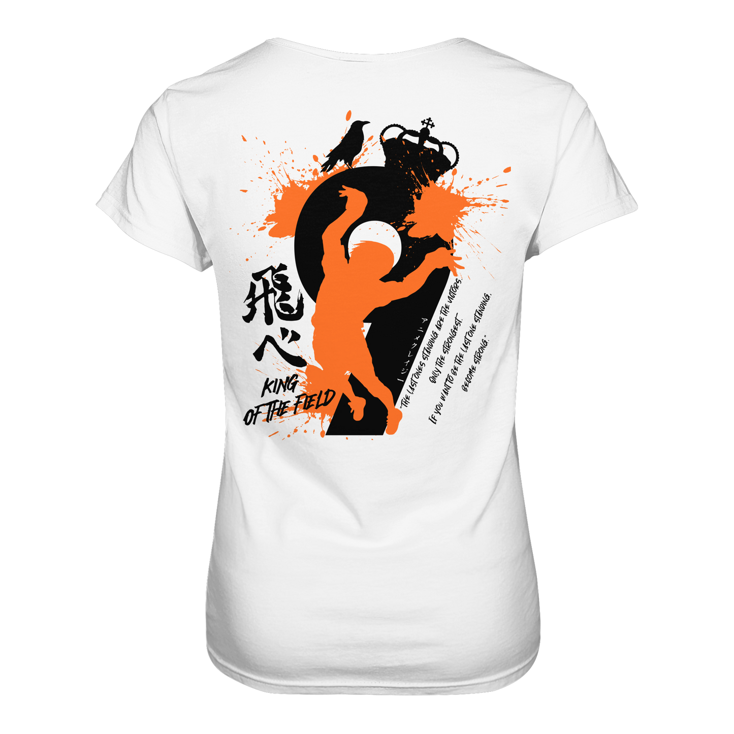 "King Of The Field 2.0" Back White Women Organic Shirt