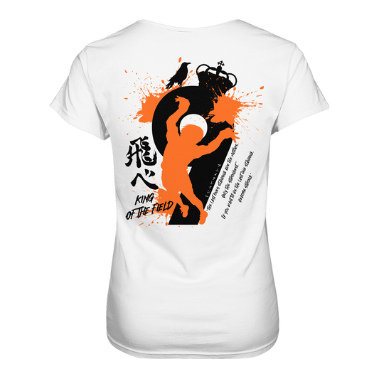 "King Of The Field 2.0" Back White Women Organic Shirt