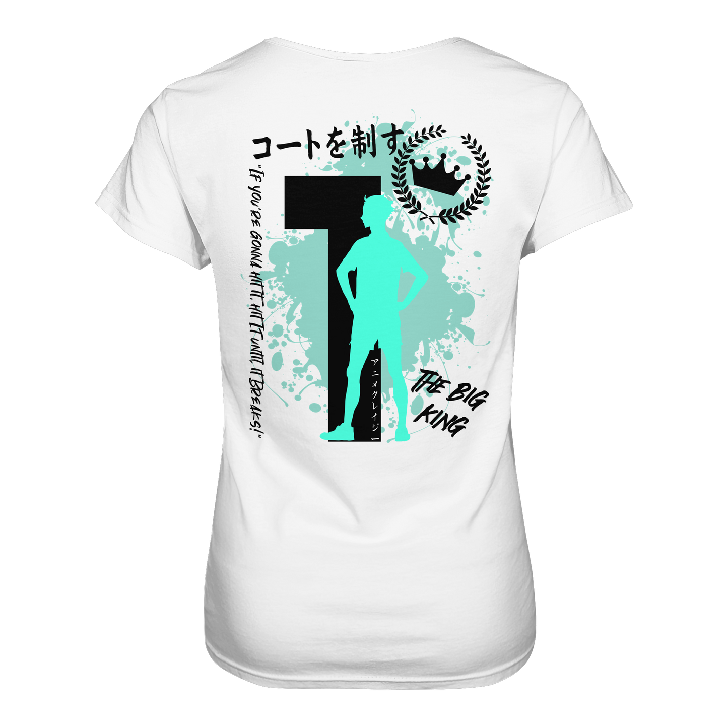 "The Big King" Back White Women Organic Shirt