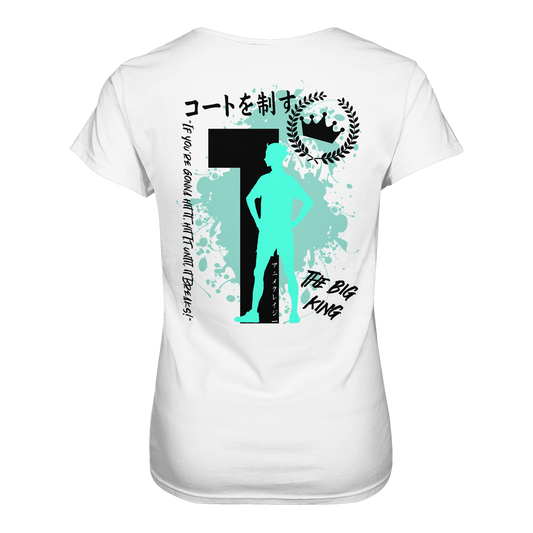 "The Big King" Back White Women Organic Shirt