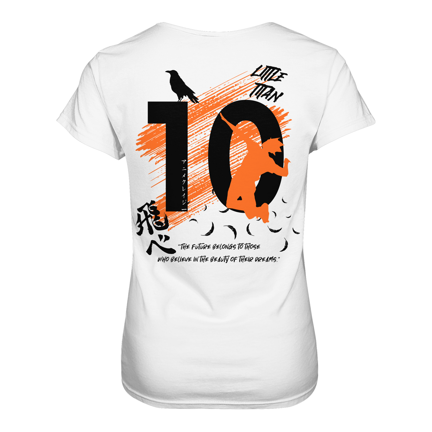 "Little Titan" Back White Women Organic Shirt