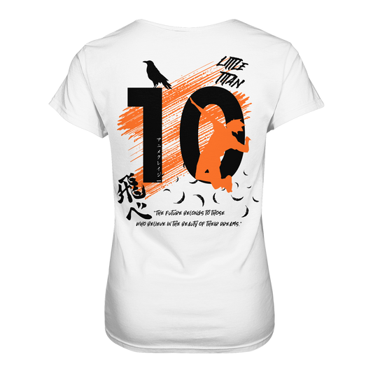 "Little Titan" Back White Women Organic Shirt