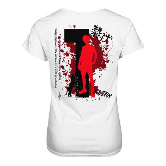 "Captain" Back White Women Organic Shirt