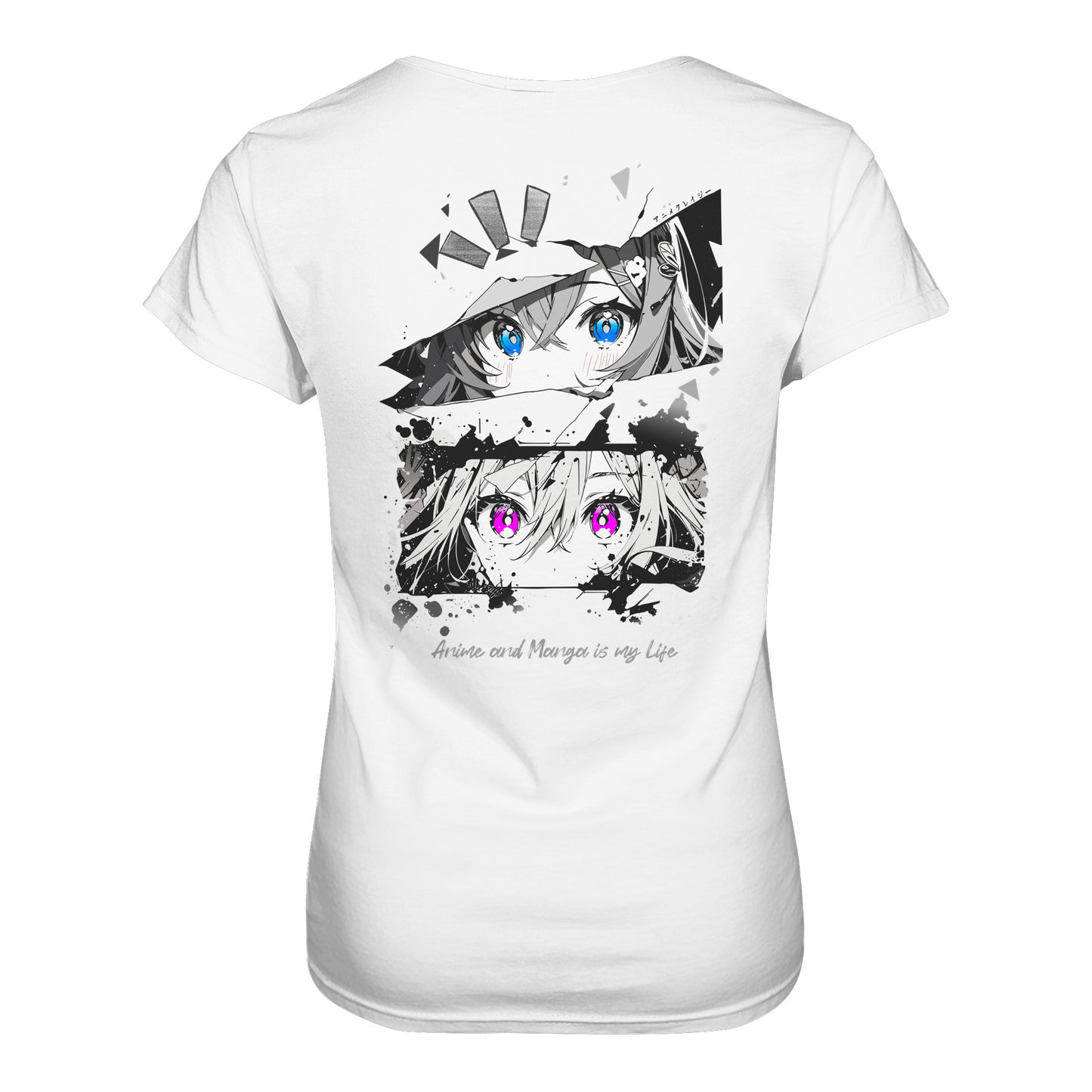 "Anime Eyes" Back - Ladies Organic Shirt