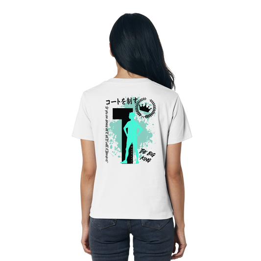 "The Big King" Back White Women Organic Shirt