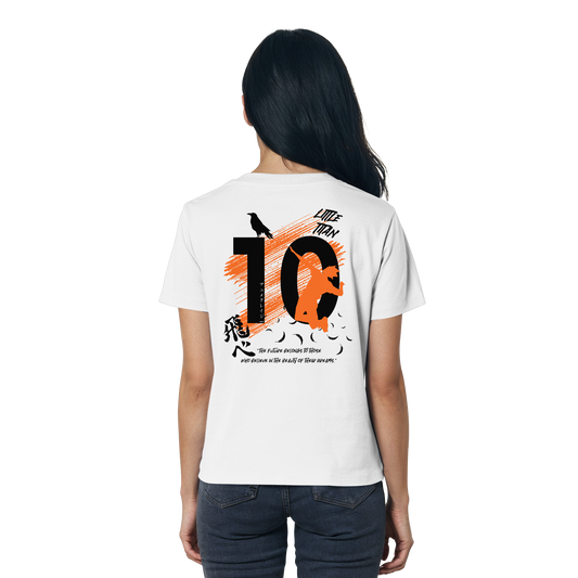 "Little Titan" Back White Women Organic Shirt