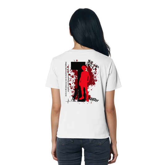 "Captain" Back White Women Organic Shirt