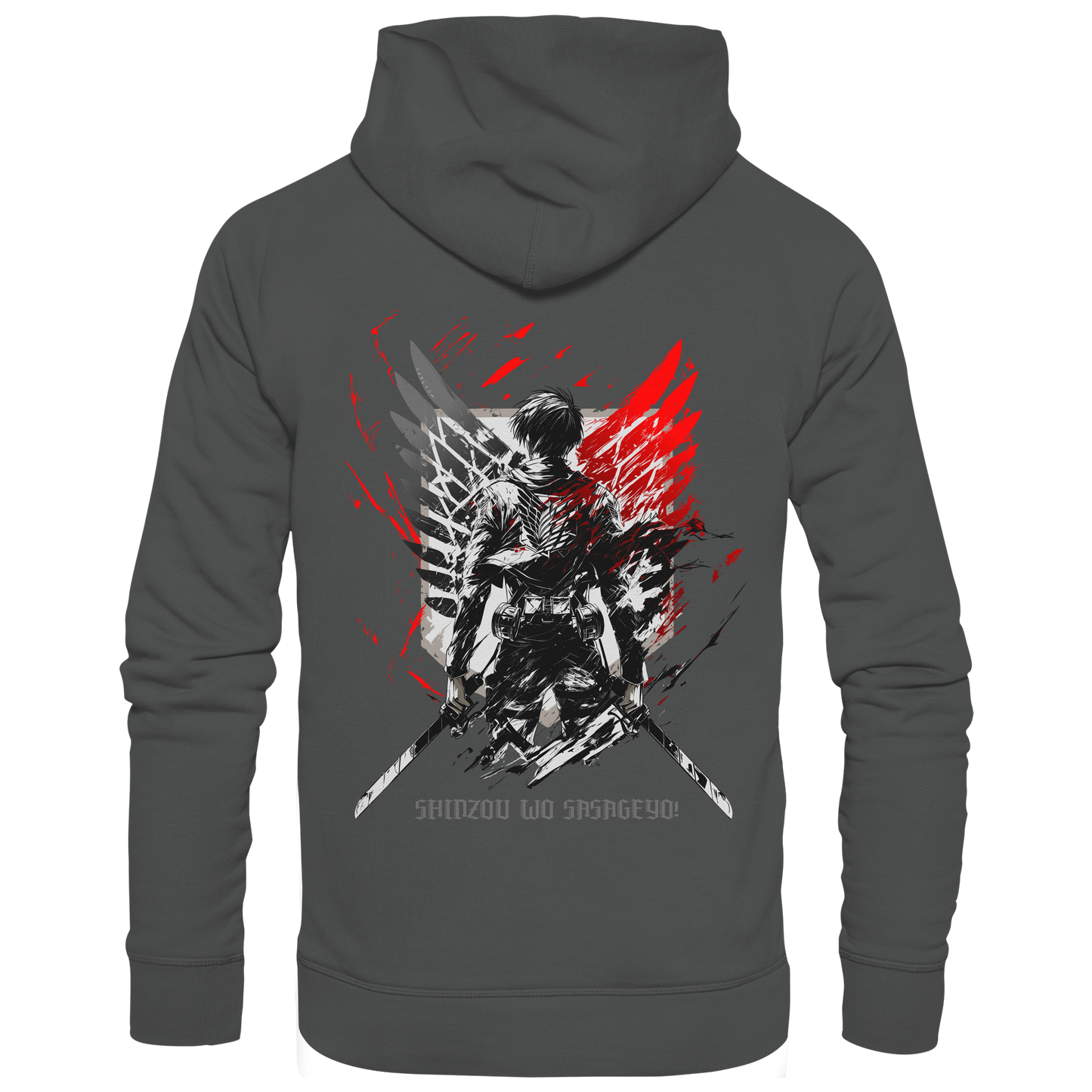 "Wings of Resolve" Back Organic Classic Hoodie
