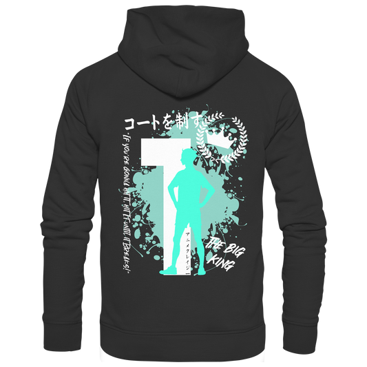 "The Big King" Back Black Organic Classic Hoodie