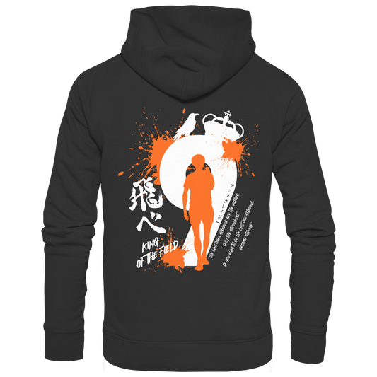 "King Of The Field" Back Black Organic Classic Hoodie