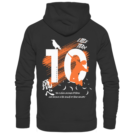 "Little Titan" Back Black Organic Classic Hoodie