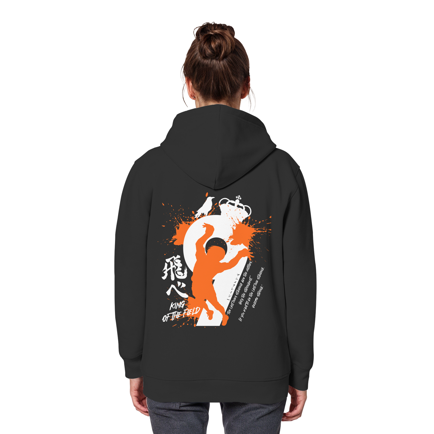 "King Of The Field 2.0" Back Black Organic Classic Hoodie