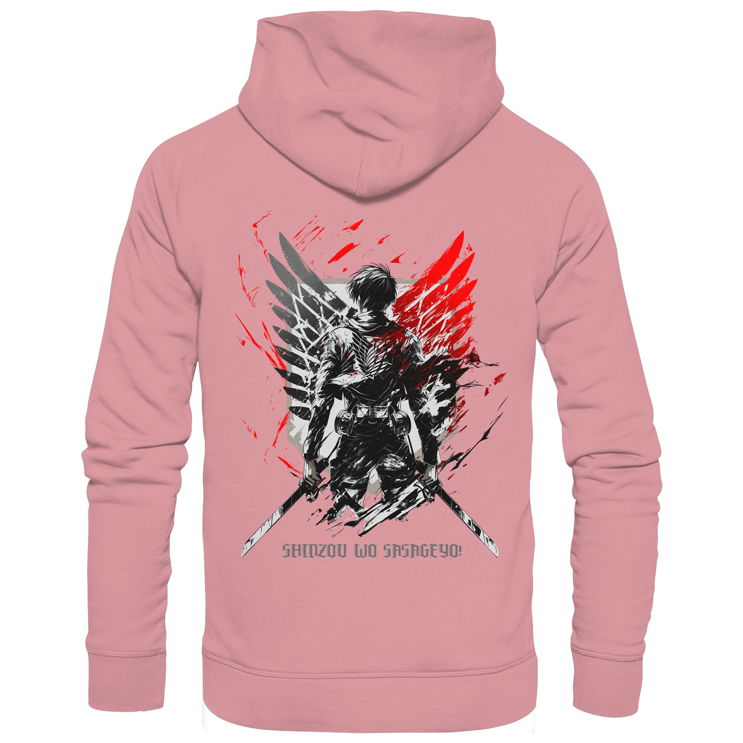 "Wings of Resolve" Back Organic Classic Hoodie