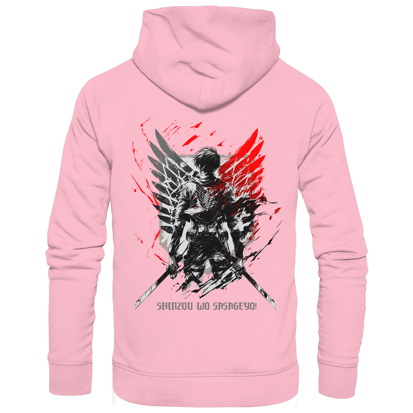 "Wings of Resolve" Back Organic Classic Hoodie