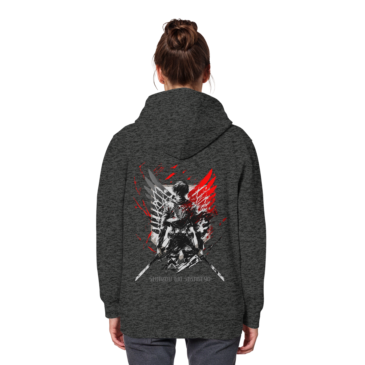 "Wings of Resolve" Back Organic Classic Hoodie