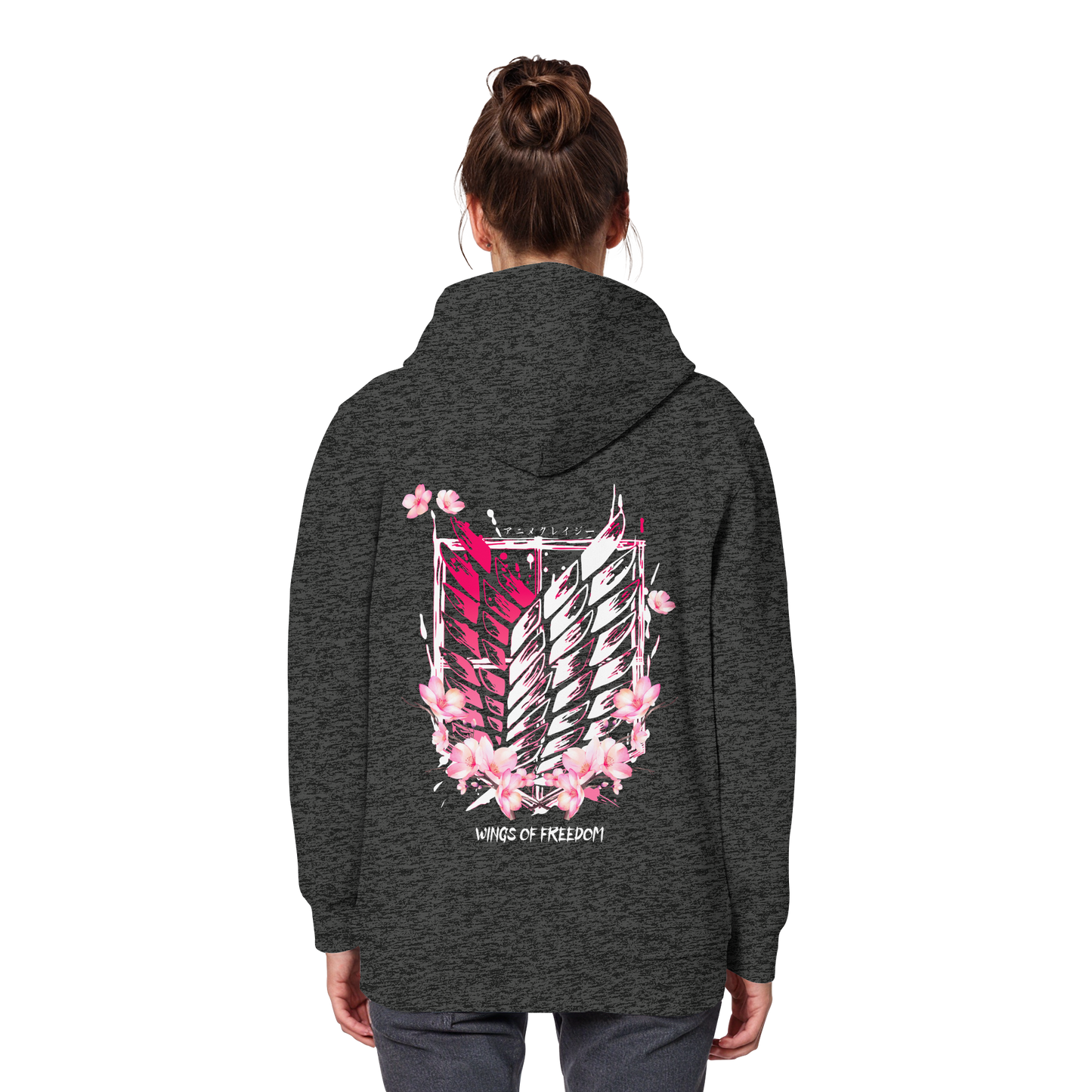 "Petals of Liberation“ Back Organic Classic Hoodie