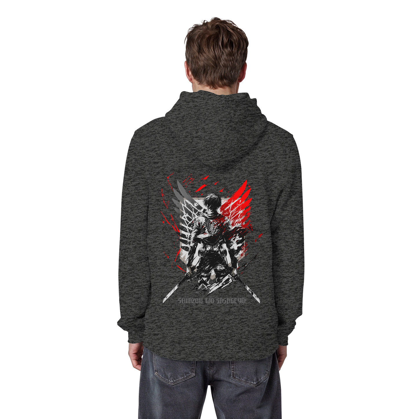 "Wings of Resolve" Back Organic Classic Hoodie