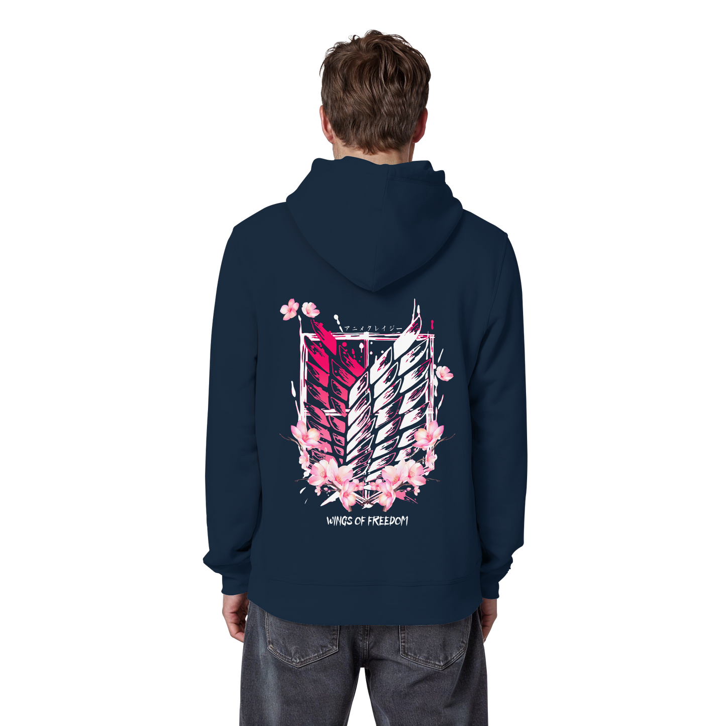 "Petals of Liberation“ Back Organic Classic Hoodie