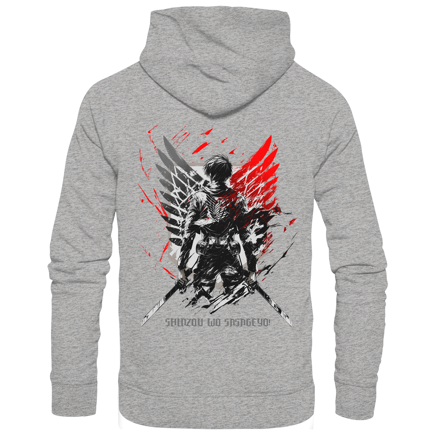 "Wings of Resolve" Back Organic Classic Hoodie