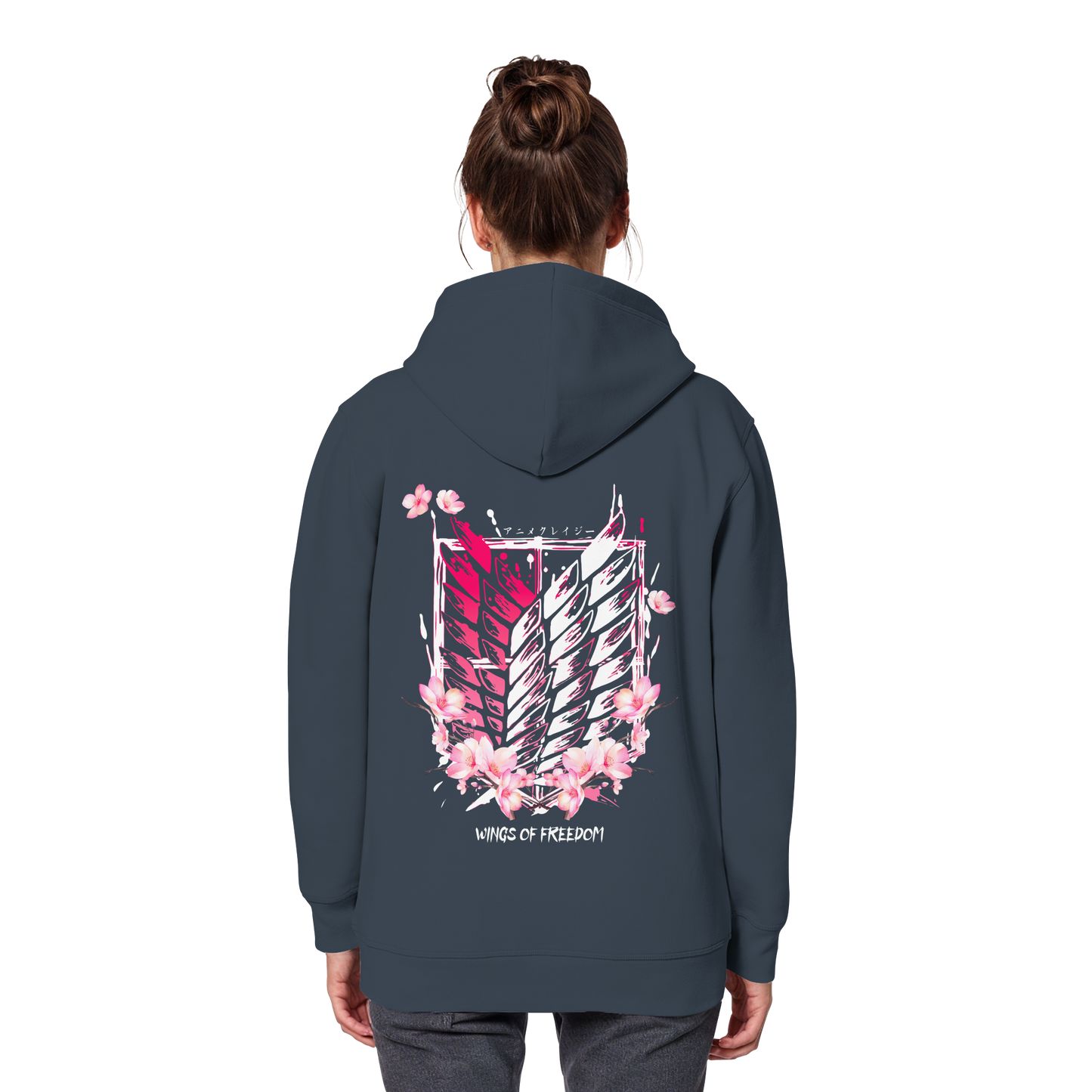 "Petals of Liberation“ Back Organic Classic Hoodie