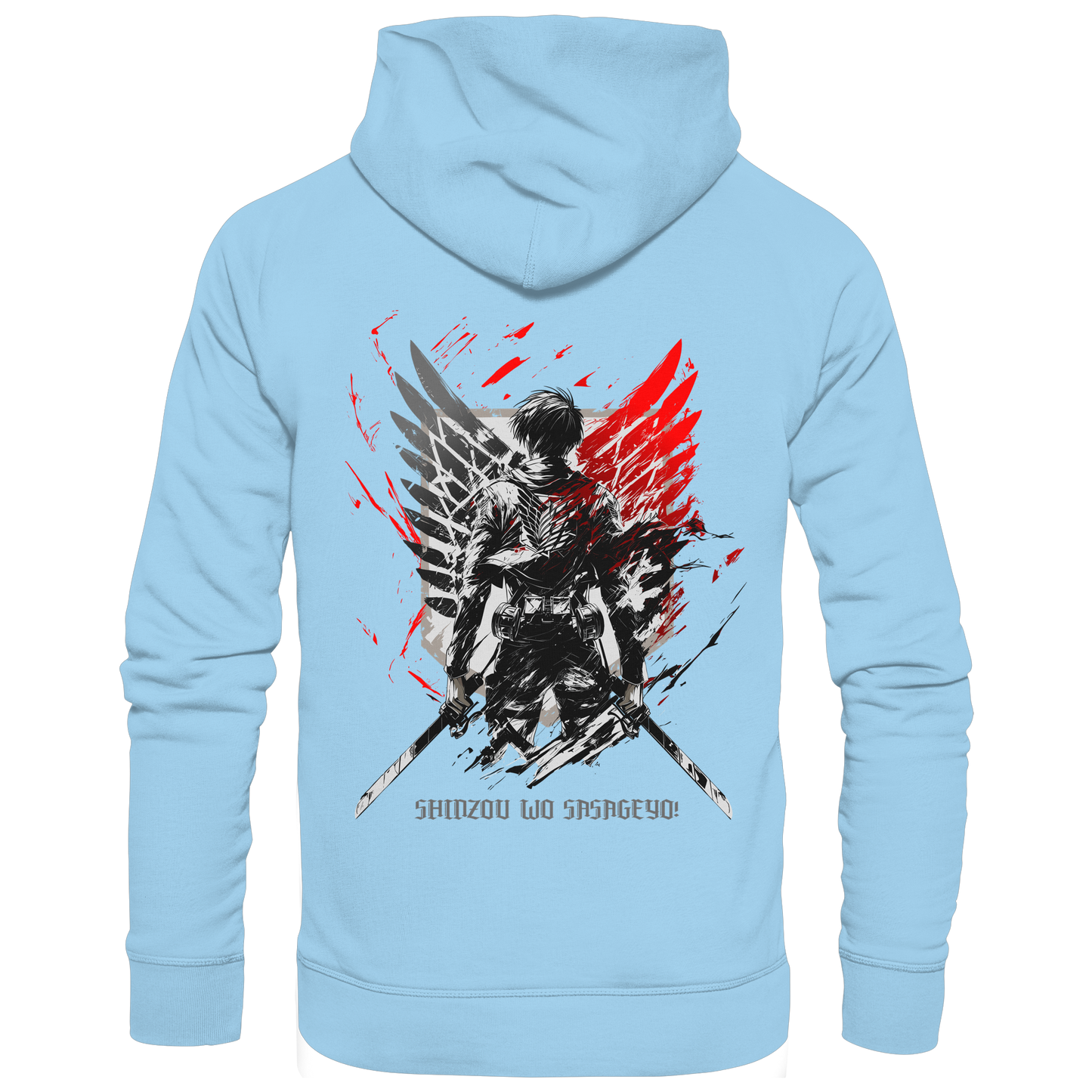 "Wings of Resolve" Back Organic Classic Hoodie