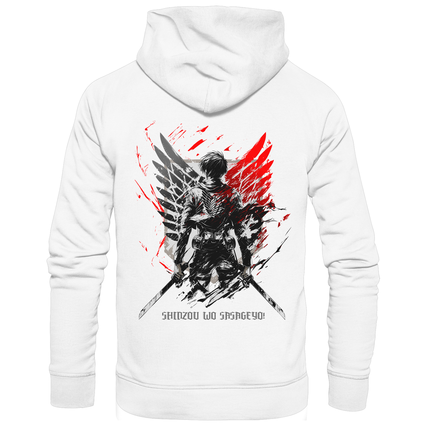 "Wings of Resolve" Back Organic Classic Hoodie