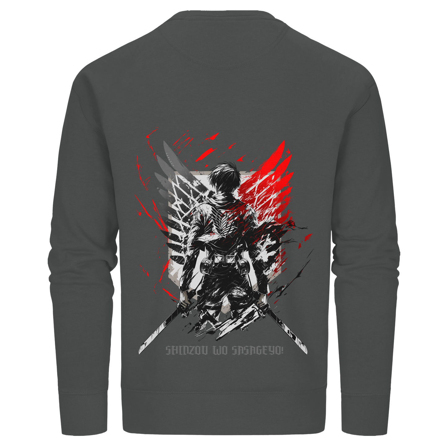 "Wings of Resolve" Back Organic Unisex Sweatshirt