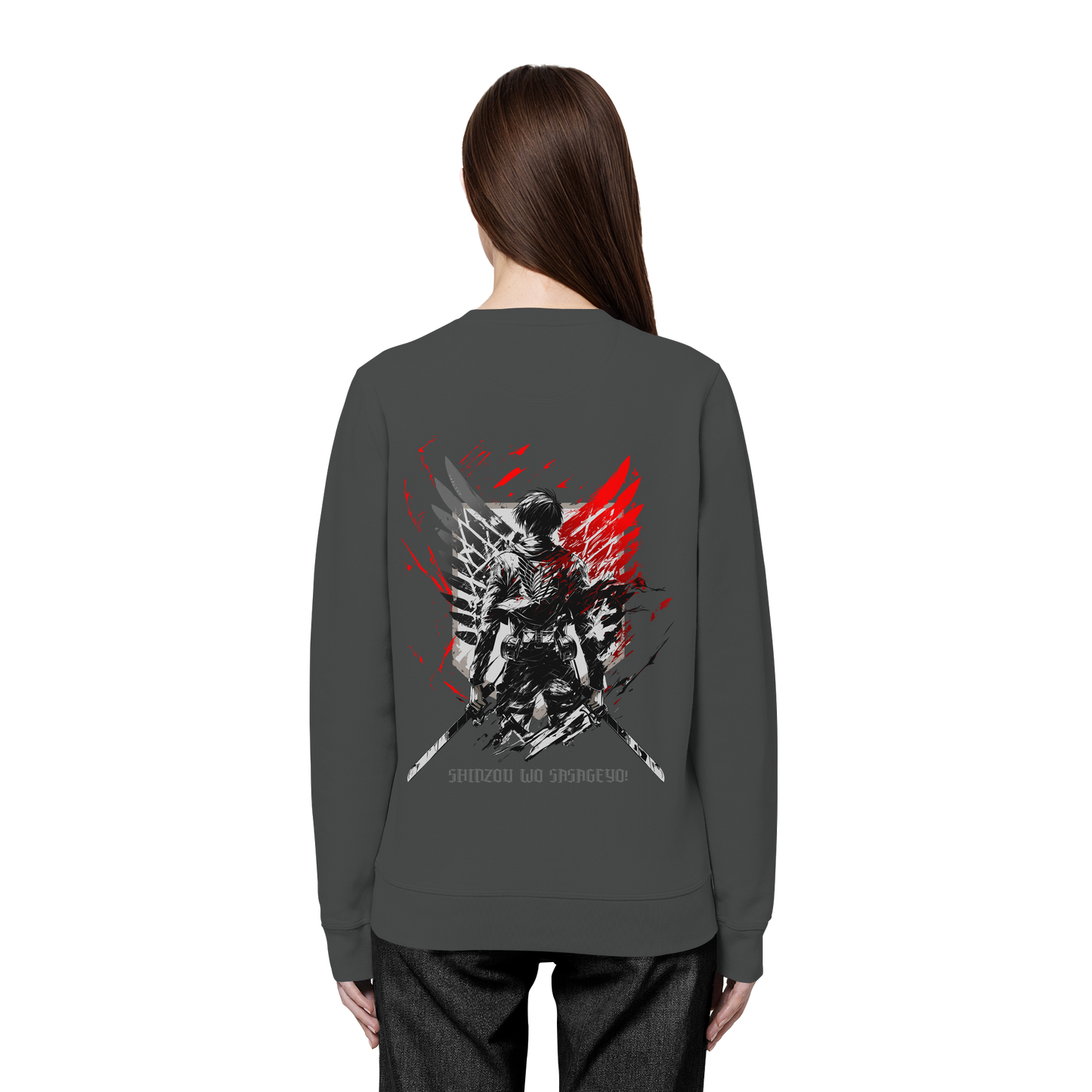 "Wings of Resolve" Back Organic Unisex Sweatshirt