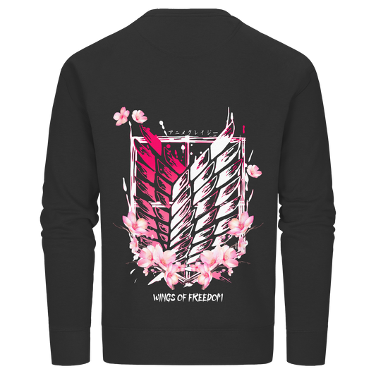 "Petals of Liberation“ Back Organic Unisex Sweatshirt