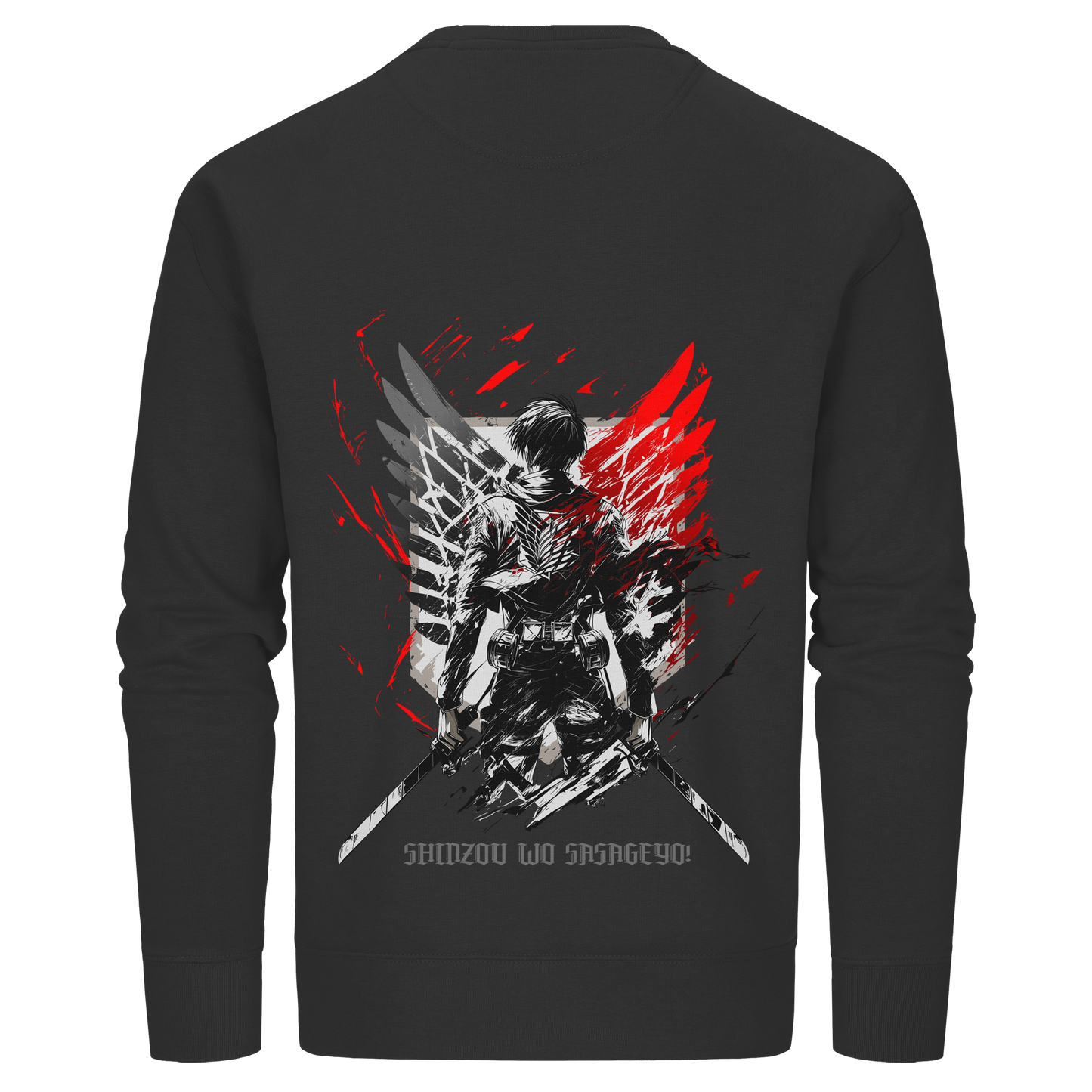 "Wings of Resolve" Back Organic Unisex Sweatshirt