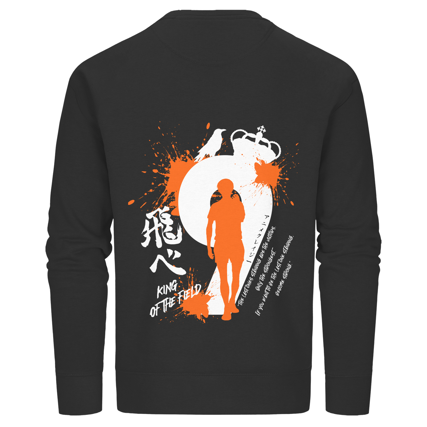"King Of The Field" Back Organic Unisex Sweatshirt