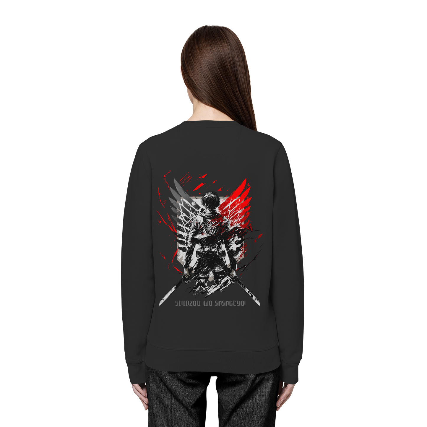 "Wings of Resolve" Back Organic Unisex Sweatshirt