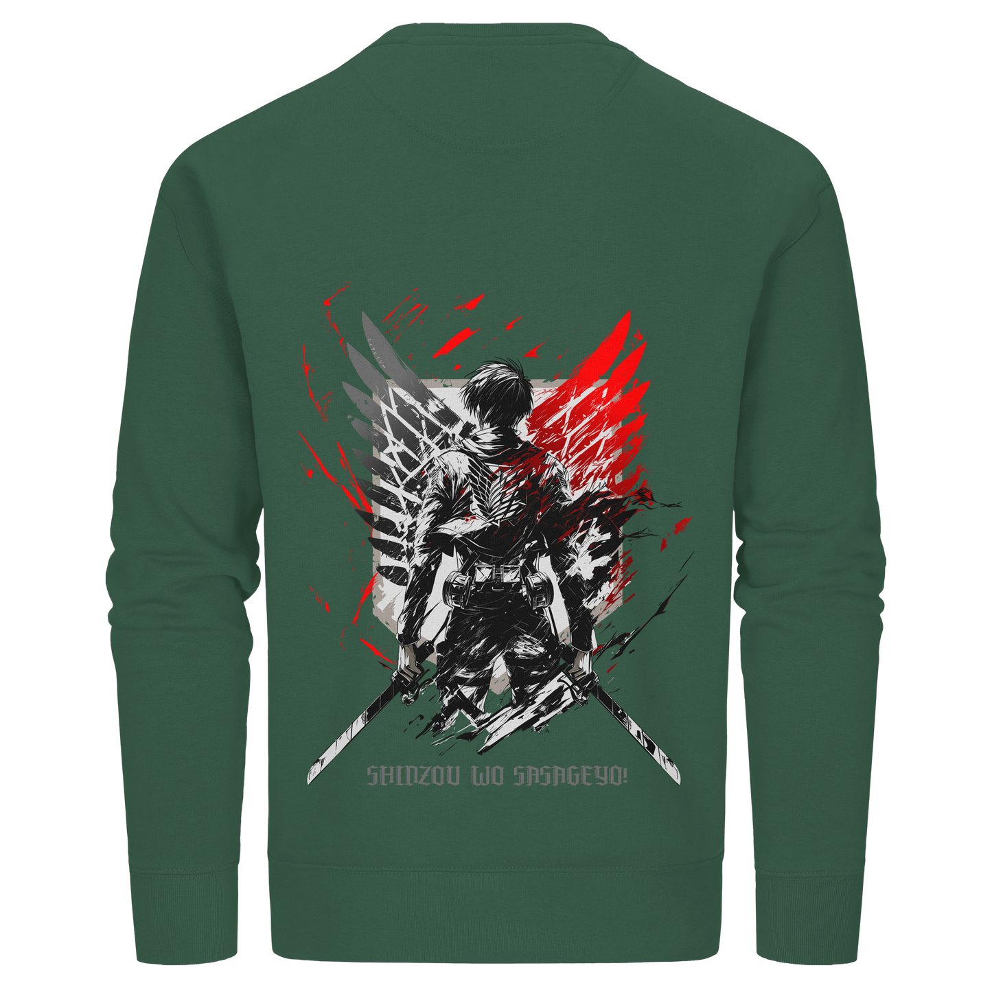 "Wings of Resolve" Back Organic Unisex Sweatshirt
