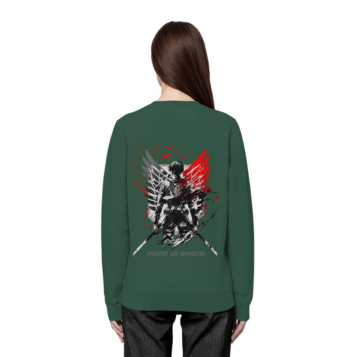 "Wings of Resolve" Back Organic Unisex Sweatshirt