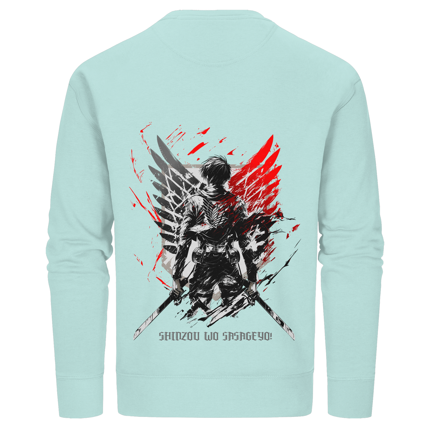 "Wings of Resolve" Back Organic Unisex Sweatshirt