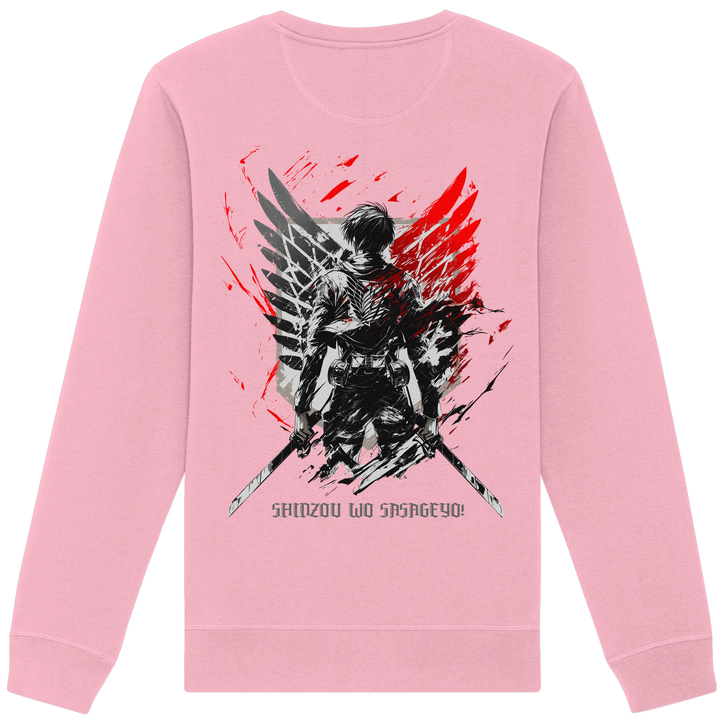 "Wings of Resolve" Back Organic Unisex Sweatshirt