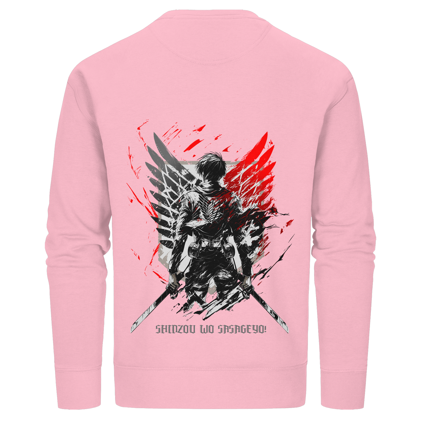 "Wings of Resolve" Back Organic Unisex Sweatshirt