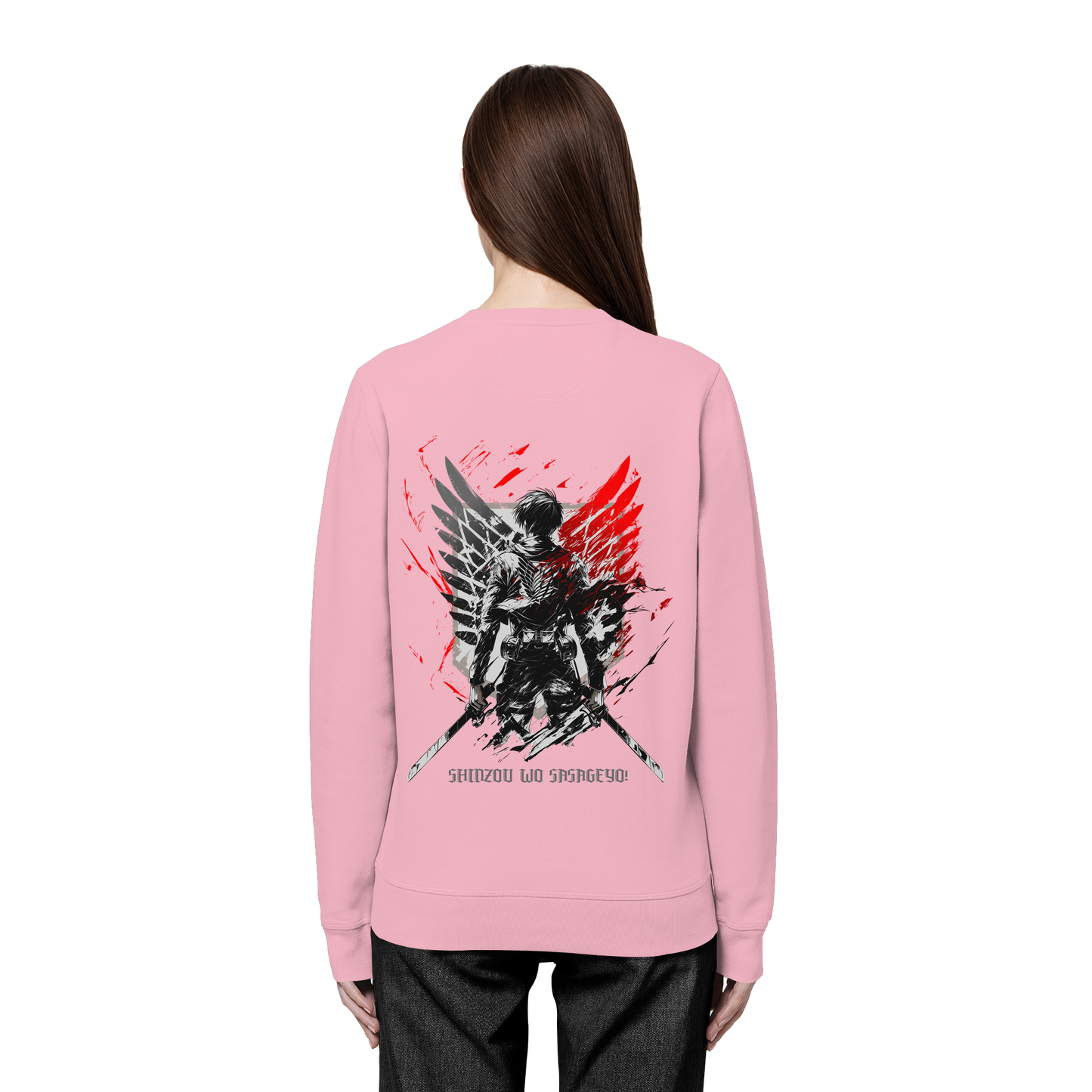"Wings of Resolve" Back Organic Unisex Sweatshirt