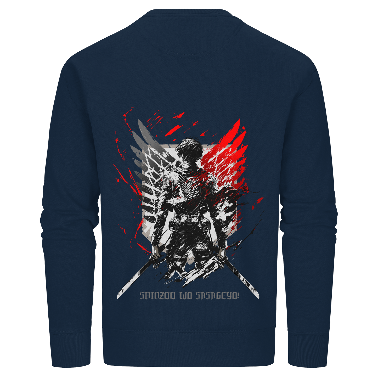"Wings of Resolve" Back Organic Unisex Sweatshirt