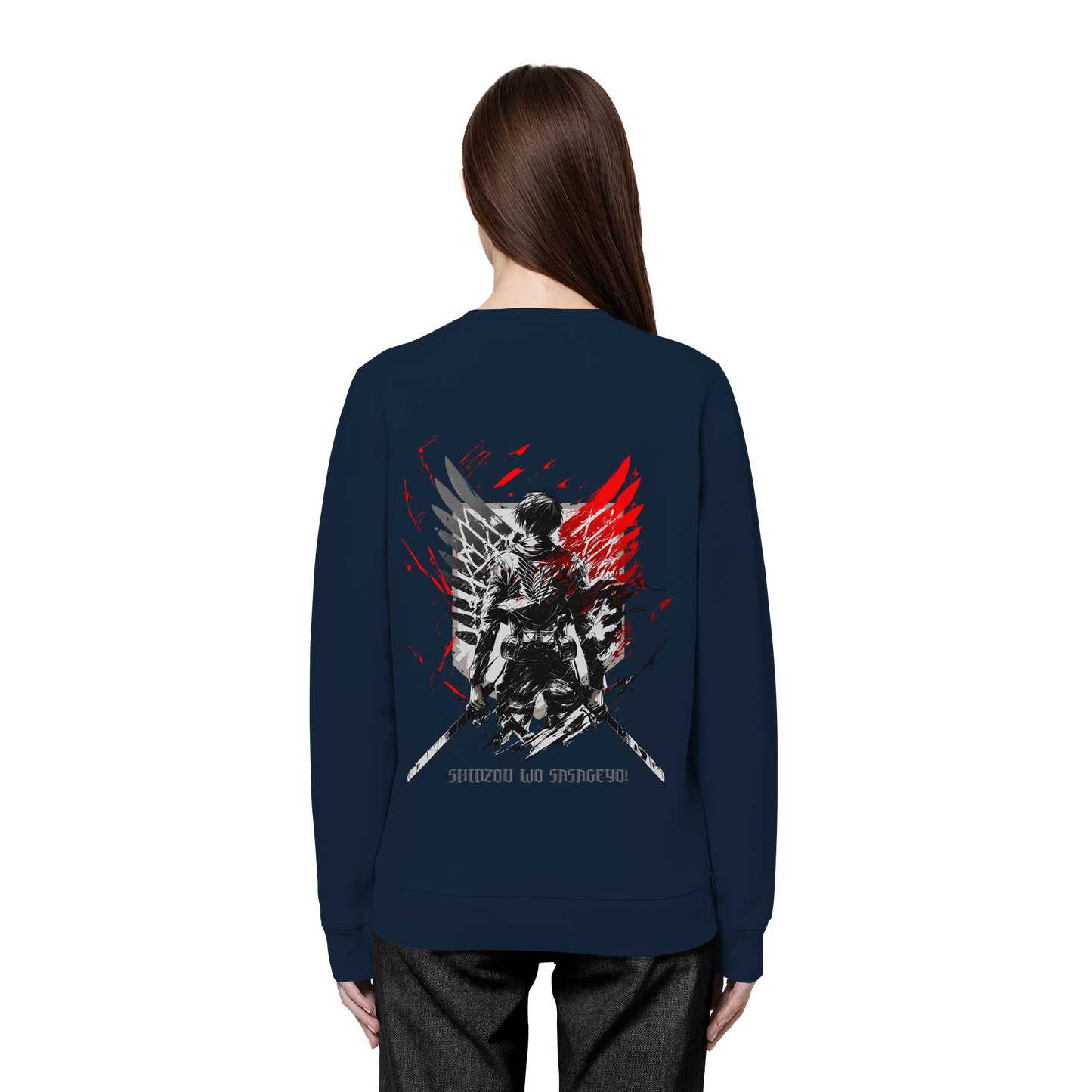 "Wings of Resolve" Back Organic Unisex Sweatshirt