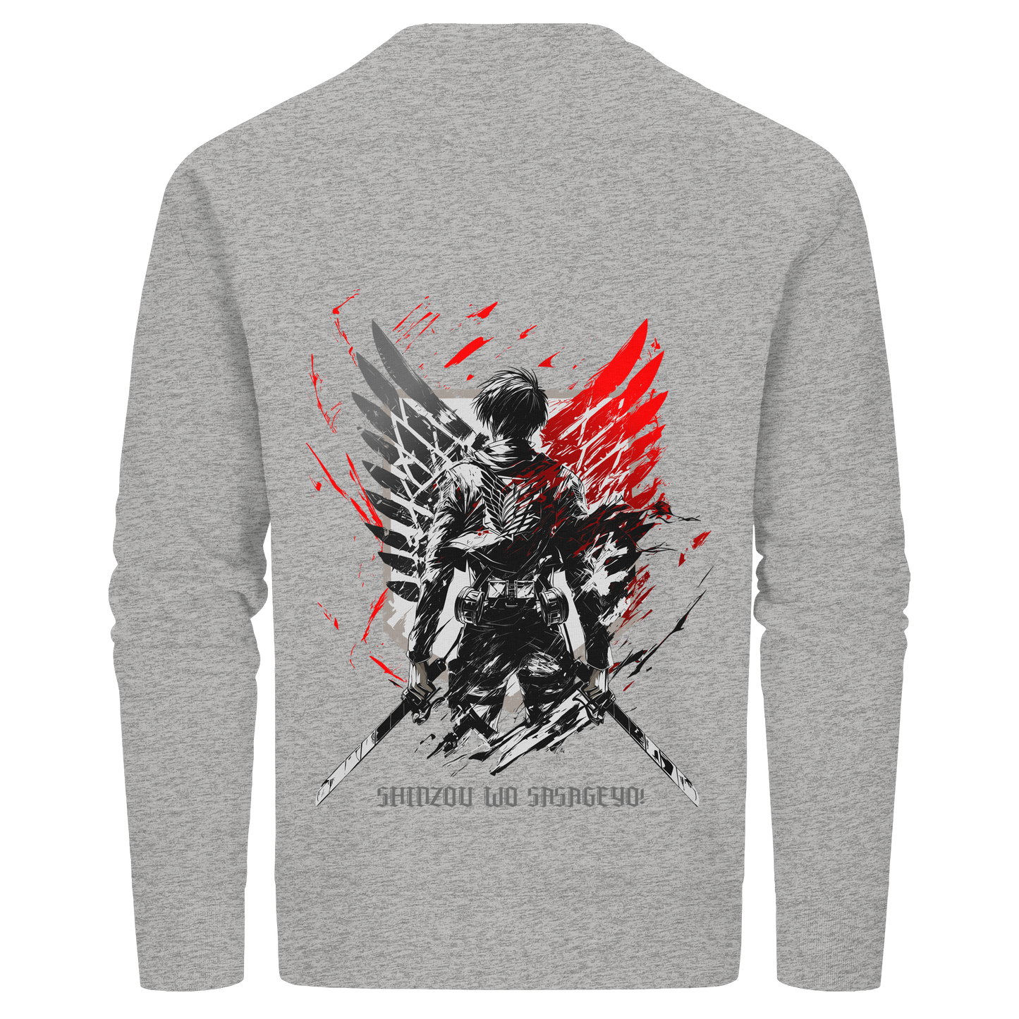 "Wings of Resolve" Back Organic Unisex Sweatshirt
