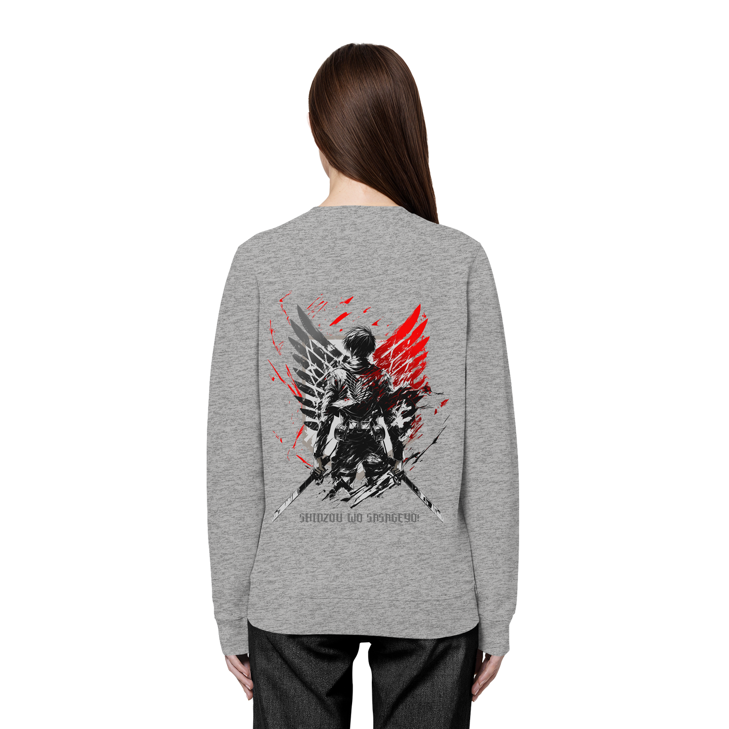"Wings of Resolve" Back Organic Unisex Sweatshirt