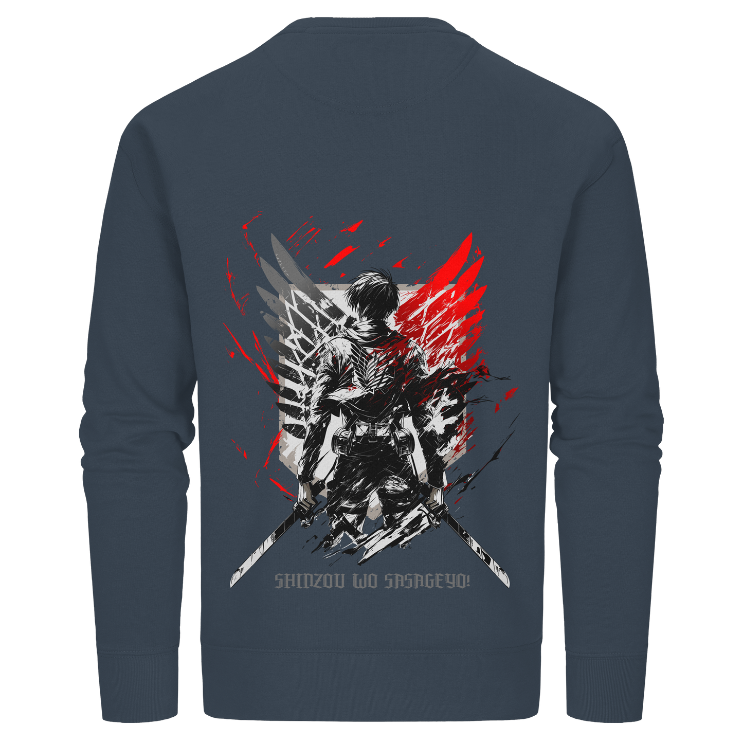 "Wings of Resolve" Back Organic Unisex Sweatshirt