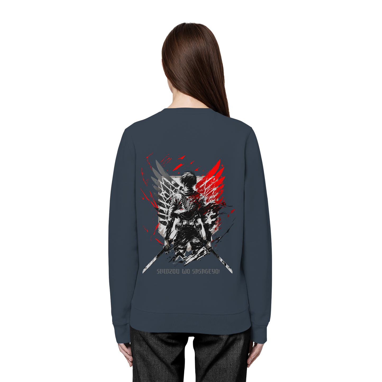 "Wings of Resolve" Back Organic Unisex Sweatshirt