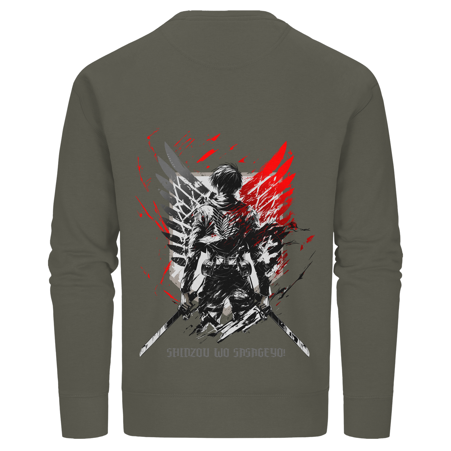 "Wings of Resolve" Back Organic Unisex Sweatshirt