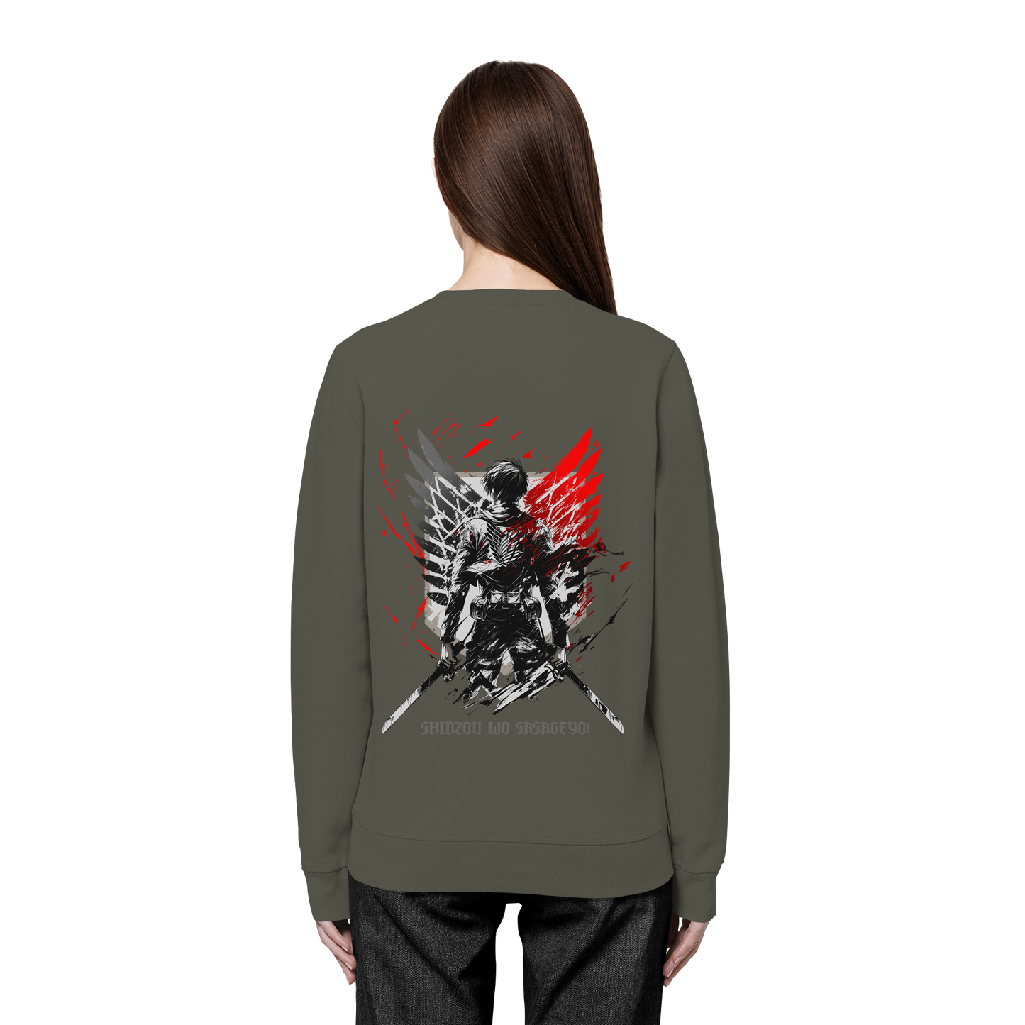 "Wings of Resolve" Back Organic Unisex Sweatshirt