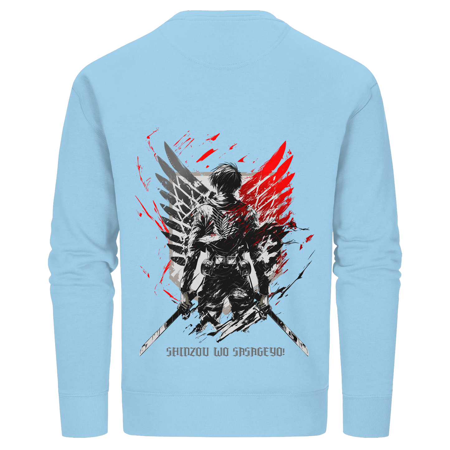 "Wings of Resolve" Back Organic Unisex Sweatshirt