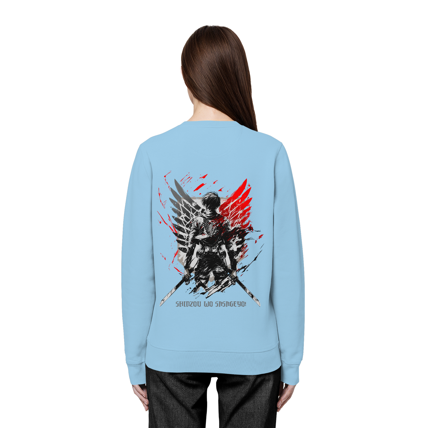 "Wings of Resolve" Back Organic Unisex Sweatshirt