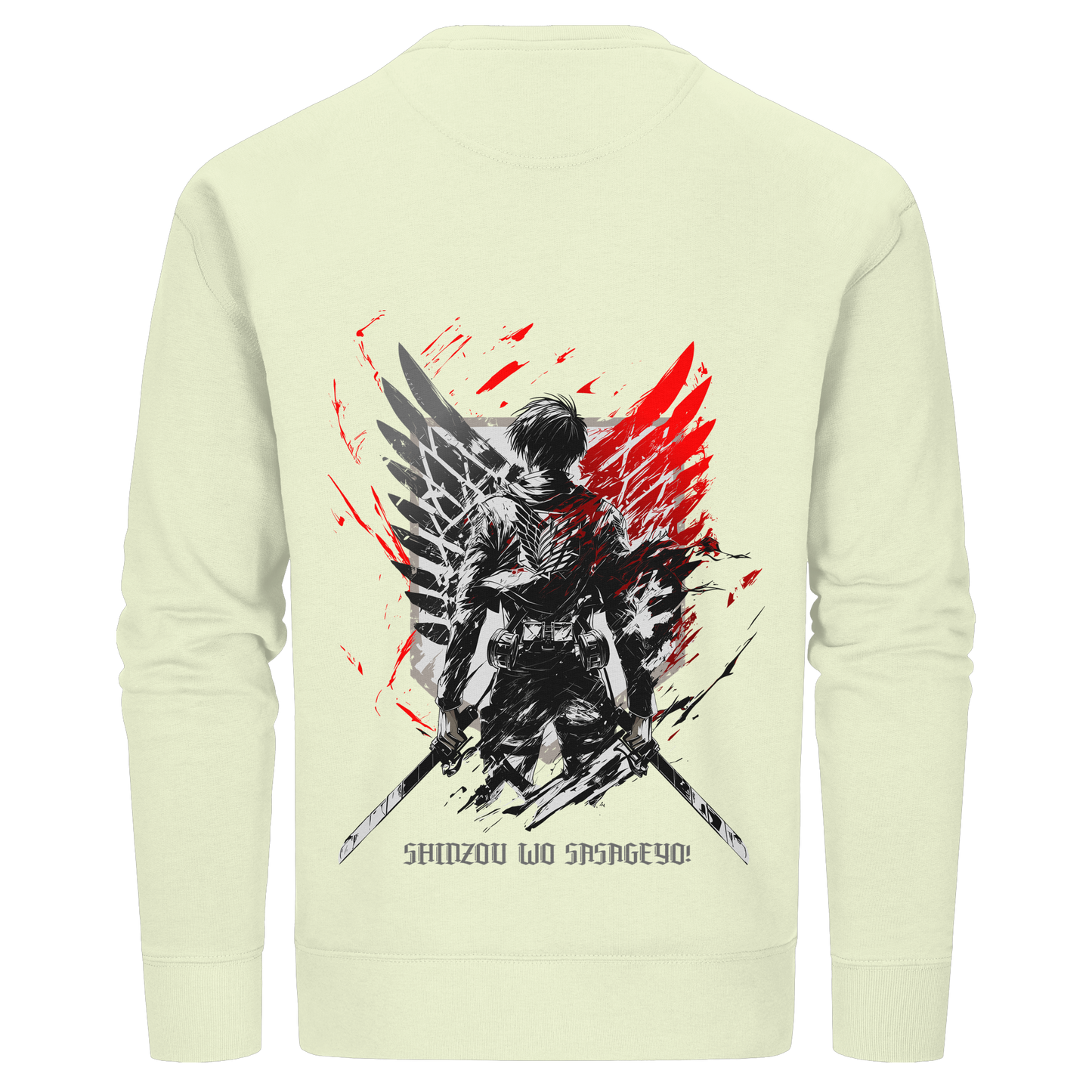 "Wings of Resolve" Back Organic Unisex Sweatshirt