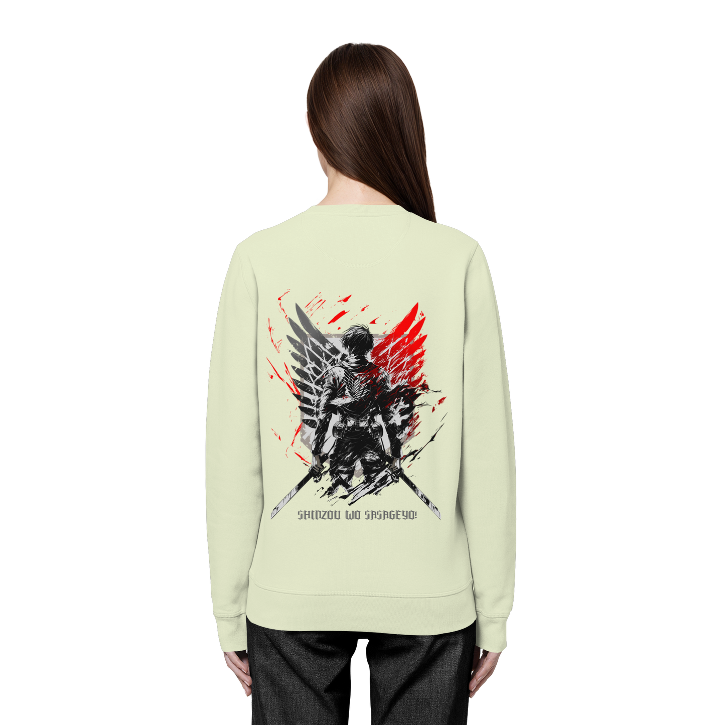"Wings of Resolve" Back Organic Unisex Sweatshirt